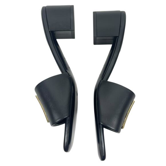 Givenchy 4G Gold Logo Black Nappa Leather Mule Sandal Size 36 - Picture 10 of 14